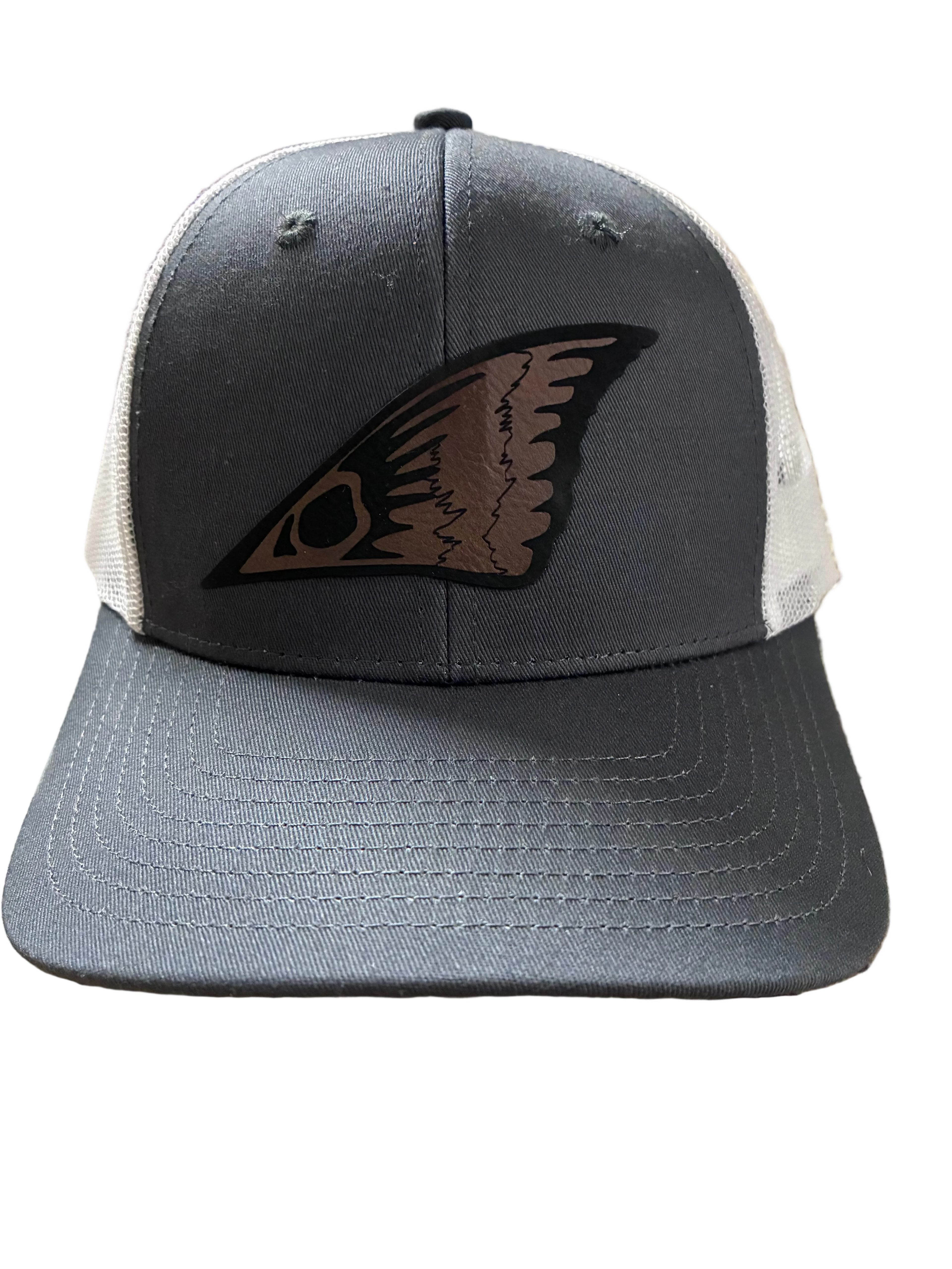 Redfish Tail Leather Patch Trucker Hat